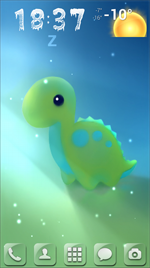 Download 3D Live Wallpaper Mini Dino für Android kostenlos.