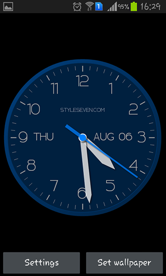 Download Live Wallpaper Moderne Uhr für Android 8.0 kostenlos.