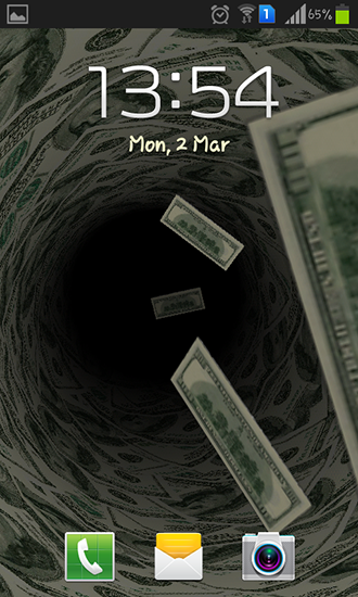 Download Live Wallpaper Geld für Android 4.0.1 kostenlos.