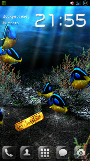 Download Aquarien Live Wallpaper Mein 3D Fisch für Android kostenlos.