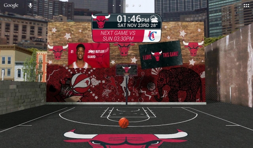 Download Mit Uhr Live Wallpaper NBA 2014 für Android kostenlos.