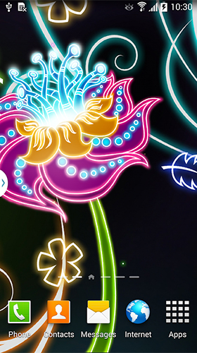 Android Hintergrundbilder Neonblumen  kostenlos auf den Desktop herunterladen. 