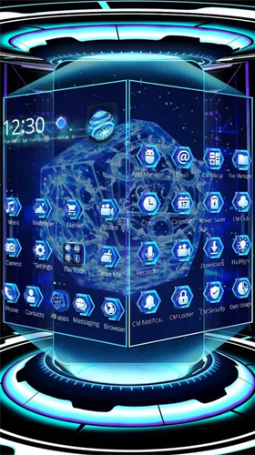 Android Hintergrundbilder Neon Pentagon 3D  kostenlos auf den Desktop herunterladen. 