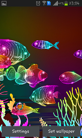 Download Live Wallpaper Neonfische für Android 4.3.1 kostenlos.