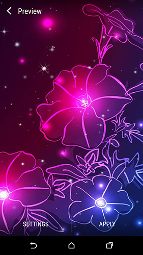 Kostenlos Live Wallpaper Neonblume für Android Smartphones und Tablets downloaden.