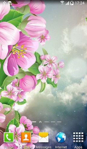 Download Blumen Live Wallpaper Nacht Sakura für Android kostenlos.