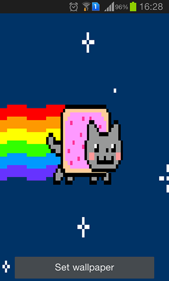 Download Vektor Live Wallpaper Nyan Cat für Android kostenlos.