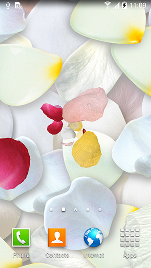 Kostenlos Live Wallpaper Blütenblätter 3D für Android Smartphones und Tablets downloaden.
