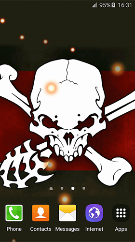 Android Hintergrundbilder Piratenflagge  kostenlos auf den Desktop herunterladen. 