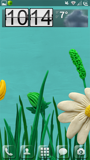 Download 3D Live Wallpaper Plastilin-Blumen für Android kostenlos.