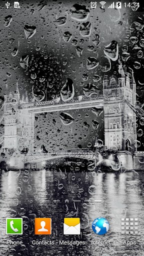Download Live Wallpaper London bei Regen für Android-Handy kostenlos.