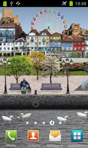 Download Landschaft Live Wallpaper Park am Fluß für Android kostenlos.