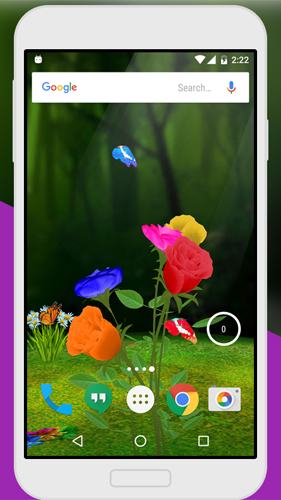 Android Hintergrundbilder Rose 3D  kostenlos auf den Desktop herunterladen. 