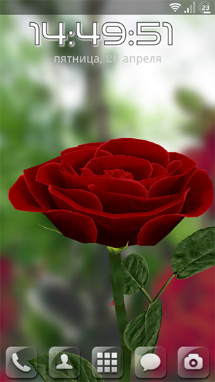 Download Blumen Live Wallpaper Rose 3D für Android kostenlos.