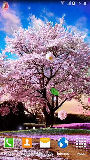 Kostenlos Live Wallpaper Sakura Gärten für Android Smartphones und Tablets downloaden.