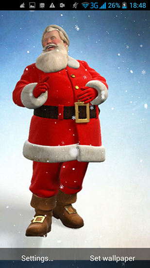 Kostenlos Live Wallpaper Santa 3D für Android Smartphones und Tablets downloaden.