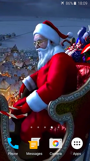 Download Feiertage Live Wallpaper Santa Claus 3D für Android kostenlos.