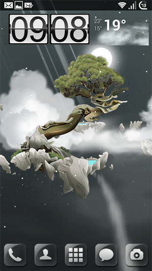 Download Landschaft Live Wallpaper Insel im Himmel für Android kostenlos.