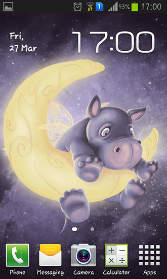Download Tiere Live Wallpaper Verschlafener Hippo für Android kostenlos.