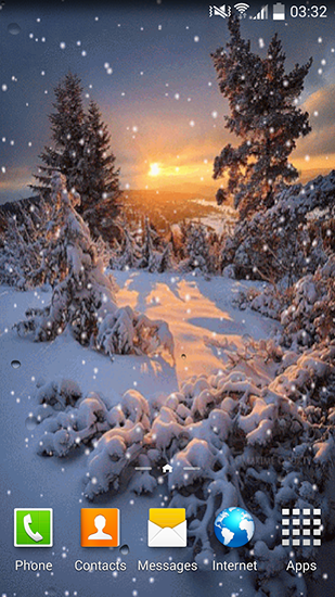 Download Landschaft Live Wallpaper Schnee für Android kostenlos.