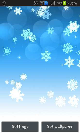 Download Feiertage Live Wallpaper Schneeflocke für Android kostenlos.
