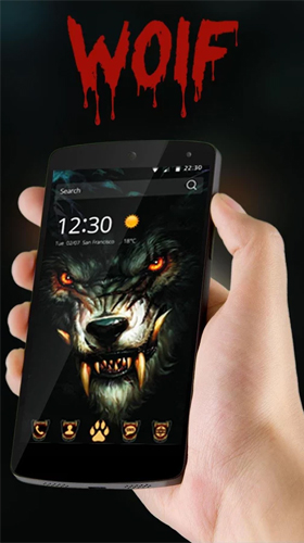 Android Hintergrundbilder Stacheliger Blutiger Königswolf  kostenlos auf den Desktop herunterladen. 