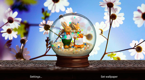 Download Blumen Live Wallpaper Frühlings Kugel für Android kostenlos.