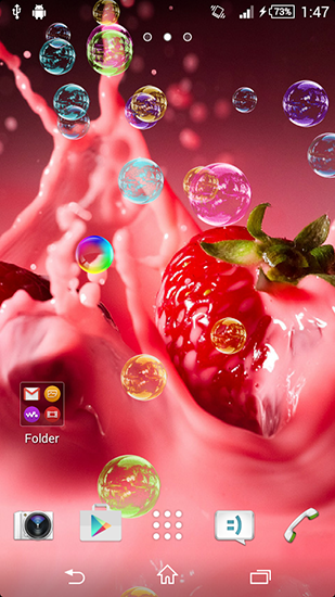 Download Interaktiv Live Wallpaper Erdbeeren für Android kostenlos.
