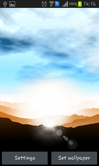 Download Landschaft Live Wallpaper Sonnenaufgang von Xllusion für Android kostenlos.