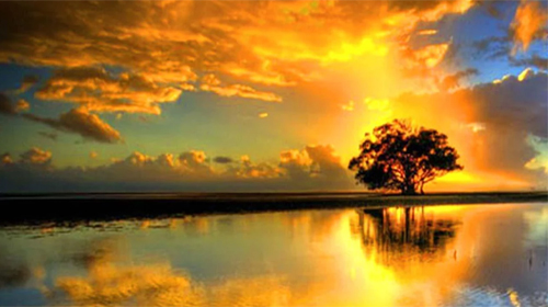 Android Hintergrundbilder Sonnenuntergang, Sonnenaufgang 4D  kostenlos auf den Desktop herunterladen. 