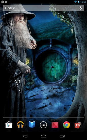 Kostenlos Live Wallpaper Der Hobbit für Android Smartphones und Tablets downloaden.