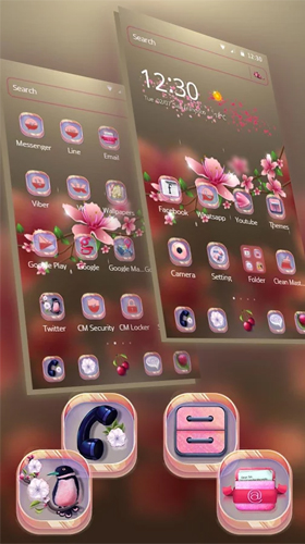 Android Hintergrundbilder Durchsichtige Kirschblüte  kostenlos auf den Desktop herunterladen. 