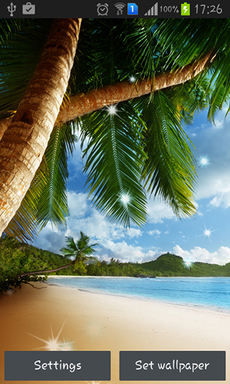 Download Landschaft Live Wallpaper Tropischer Strand für Android kostenlos.