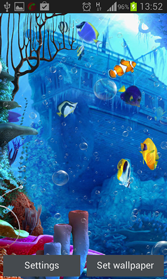 Download Aquarien Live Wallpaper Unter dem Meer für Android kostenlos.