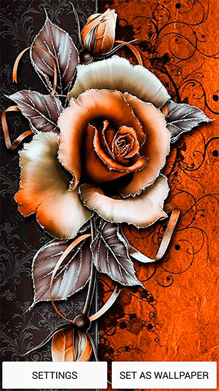 Download Live Wallpaper Vintage Blumen für Android 4.2.1 kostenlos.