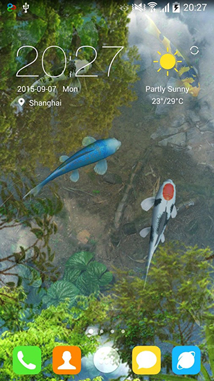 Download Aquarien Live Wallpaper Wassergarten für Android kostenlos.