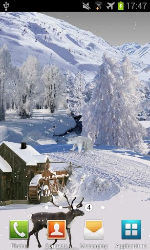 Download Landschaft Live Wallpaper Weißer Winter für Android kostenlos.