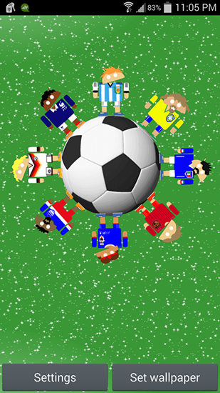 Download Vektor Live Wallpaper Fußballroboter für Android kostenlos.