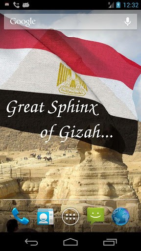 Android Hintergrundbilder 3D Fahne von Ägypten kostenlos auf den Desktop herunterladen. 