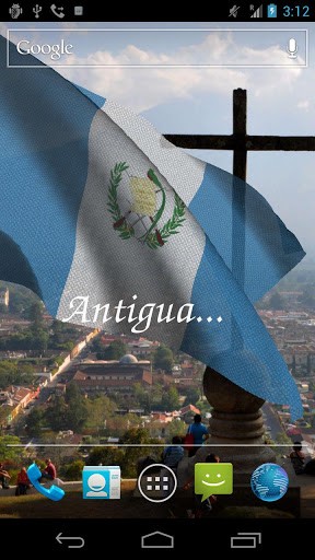 Android Hintergrundbilder 3D Flagge von Guatemala kostenlos auf den Desktop herunterladen. 