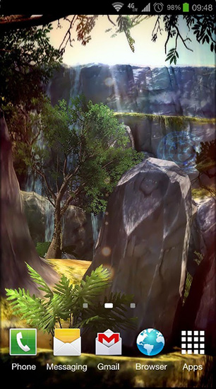 Android Hintergrundbilder 3D Wasserfall Pro kostenlos auf den Desktop herunterladen. 