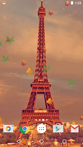 Bildschirm screenshot Herbst in Paris  für Handys und Tablets.