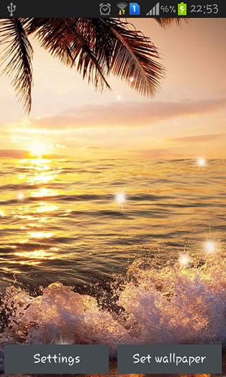 Android Hintergrundbilder Sonnenuntergang am Strand kostenlos auf den Desktop herunterladen. 