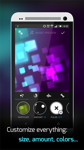 Bildschirm screenshot Schöner Musik Visualizer  für Handys und Tablets.