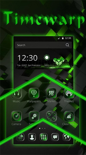 Bildschirm screenshot Schwarze Technologie  für Handys und Tablets.
