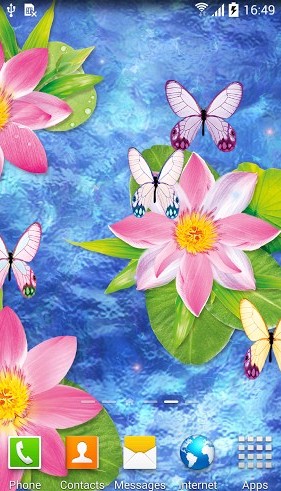 Download Blumen Live Wallpaper Schmetterlinge von Amax LWPS für Android kostenlos.