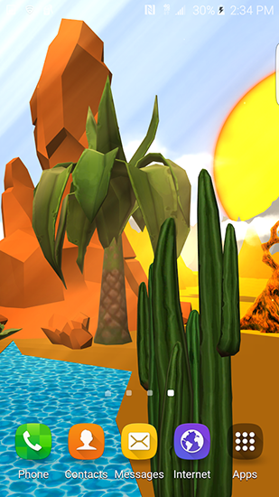 Android Hintergrundbilder Cartoon-Wüste 3D kostenlos auf den Desktop herunterladen. 