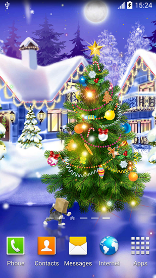 Android Hintergrundbilder Weihnachtliche Eisbahn kostenlos auf den Desktop herunterladen. 