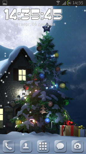 Android Hintergrundbilder Mond am Weihnachtstag kostenlos auf den Desktop herunterladen. 
