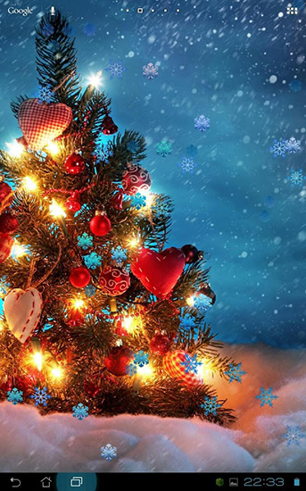 Android Hintergrundbilder Weihnachtliche Schneeflocken kostenlos auf den Desktop herunterladen. 